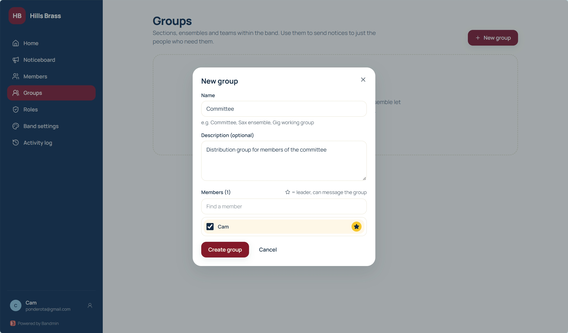 Hills Brass groups screen